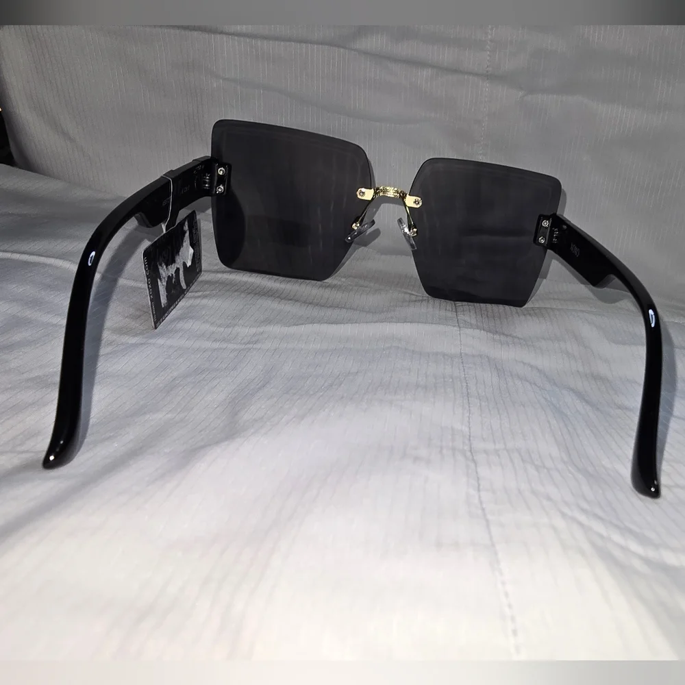 XOXO Gold and Black‎ Oversized Sunglasses